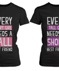 Best Friend Shirts - Short and Tall Best Friends BFF Matching T-shirts