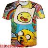 adventure time full print graphic shirt two side