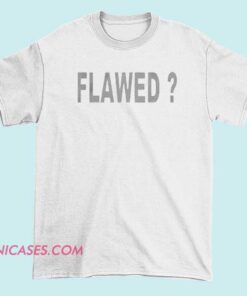 A T-shirt with a design or message that highlights imperfections or imperfections intentionally, giving it a unique or edgy appearance.