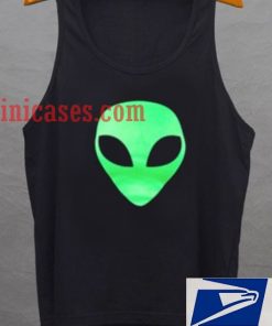 Alien Green face tank top unisex