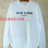 New York USA White Sweatshirt