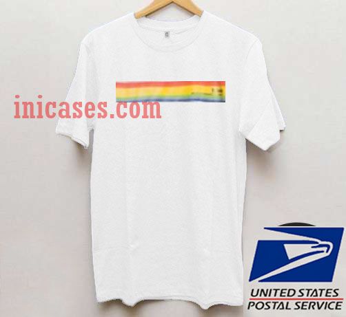 J Galt rainbow stripe T shirt J Galt rainbow stripe T shirt