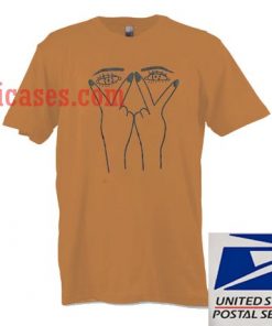 Eye Print Ripped T shirt