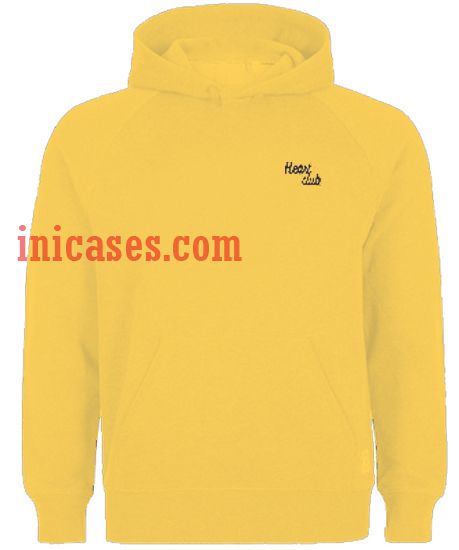 Heart Club Yellow Hoodie pullover Heart Club Yellow Hoodie pullover