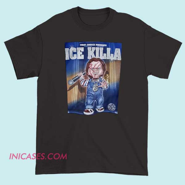 chucky ice killa T shirt A bold T-shirt featuring the "Chucky Ice Killa" design, showcasing edgy graphics and stylized text inspired by streetwear and urban art.