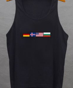 Germany Iceland America Bulgaria Flag tank top unisex