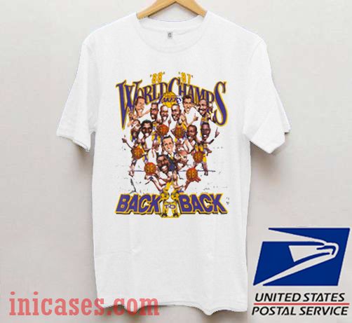 Rare Los Angeles Lakers World Champs Back To Back T shirt