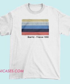 A T-shirt with a graphic design or print featuring 