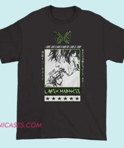 A T-shirt featuring the Bexey Lavish Madness logo or design, showcasing bold, artistic graphics associated with the artist's brand.