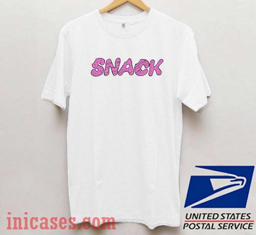 Snack Pink White T shirt