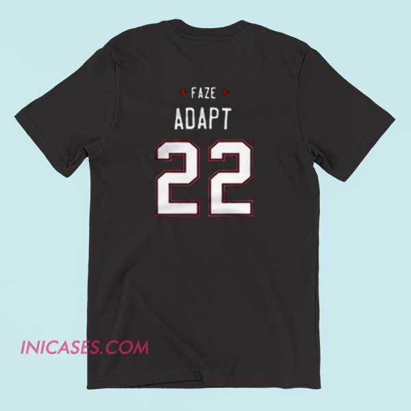 Faze Adapt 22 T shirt A T-shirt featuring the name "Faze Adapt 22," representing the popular gamer and streamer FaZe Adapt, designed with bold text and gaming-themed graphics for fans and followers.