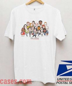 The Office cast cartoon T shirt