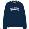 Malibu Navy Blue Sweatshirt Men And Women