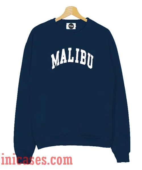 Malibu Navy Blue Sweatshirt Men And Women