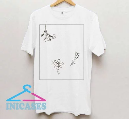 Flower line art T Shirt