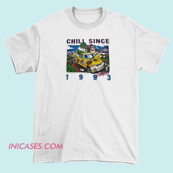 Brandy Melville Chill Since 1993 T Shirt A Brandy Melville T-shirt with the text "Chill Since 1993" printed on the front, featuring a relaxed and casual style design.