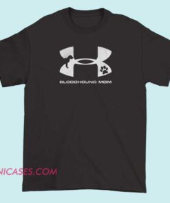 Under Armour Bloodhound Mom T Shirt An Under Armour Bloodhound Mom T-shirt featuring a design that celebrates dog moms, with graphics or text related to bloodhounds and motherhood.