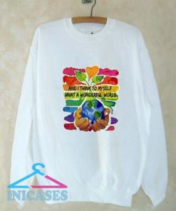 And I think to myself what a wonderful world water color 7 DIY Sweatshirt Men And Women