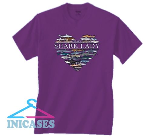 Crazy shark lady T Shirt
