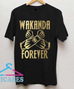 Wakanda Forever Salute Gold Shirt Black Panther T shirt
