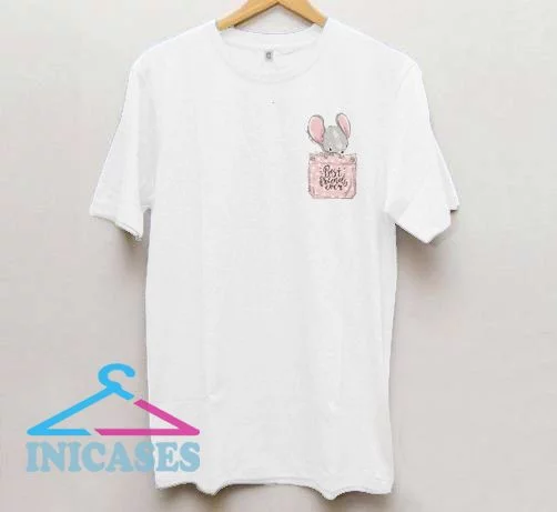 Cute Pocket Cartoon Mouse T Shirt