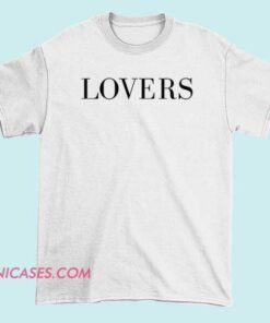 A T-shirt featuring the name "Lovers Jimin," with stylish or artistic font, possibly including images or graphics related to the K-pop artist Jimin, expressing admiration and fandom.