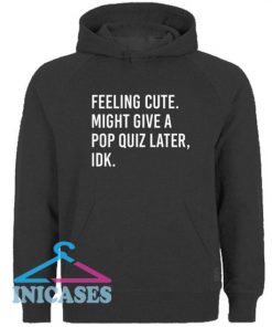 Feeling Cute Might Give a Pop Quiz Later Hoodie pullover