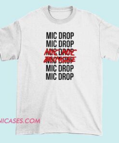 A K-pop T-shirt featuring the lyrics from BTS's song 