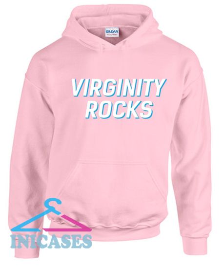 Virginity Rocks Light Pink Hoodie pullover