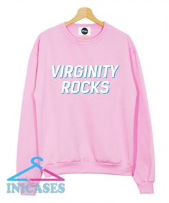 Virginity Rocks Light Pink Sweatshirt Men And Women
