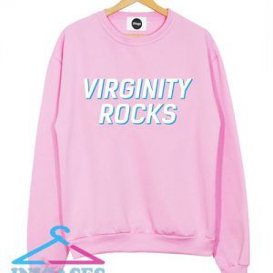 virginity rocks hoodie pink