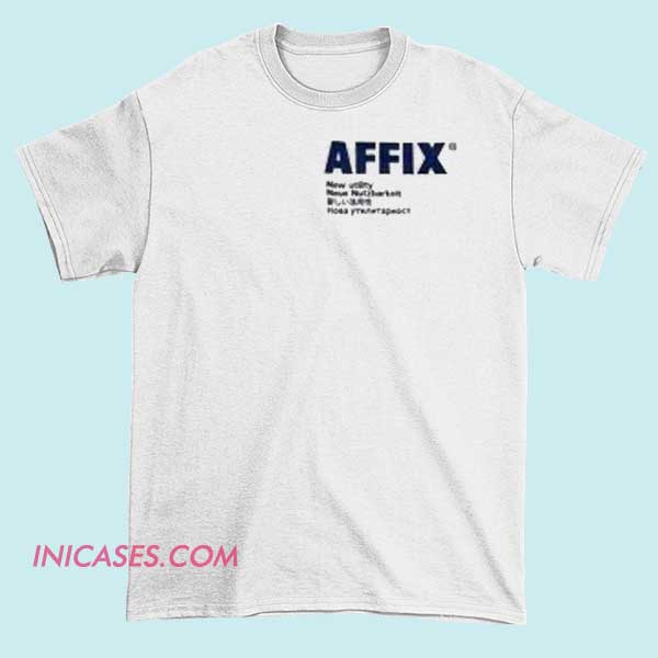 Affix Works T Shirt A T-shirt featuring the "Affix Works" logo or design, showcasing a bold and modern graphic that represents the brand or organization, with clean lines and a contemporary style.