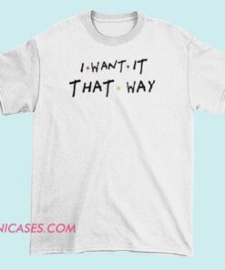 A T-shirt displaying the Backstreet Boys logo with imagery or text inspired by the TV show 