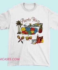 Vintage Puerto Rico T Shirt A vintage Puerto Rico t-shirt featuring retro-style graphics and text celebrating the island's culture, with vibrant colors and classic design elements that evoke a nostalgic feel.