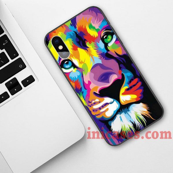 Lisa Frank Color Tiger Phone Case For iPhone XS Max XR X 10 8 7 6 Samsung Note