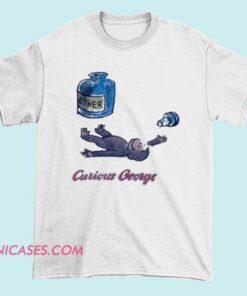 Vintage Curious George T Shirt A vintage-style T-shirt featuring an illustration or classic image of Curious George, the mischievous monkey character, with a nostalgic or retro design.