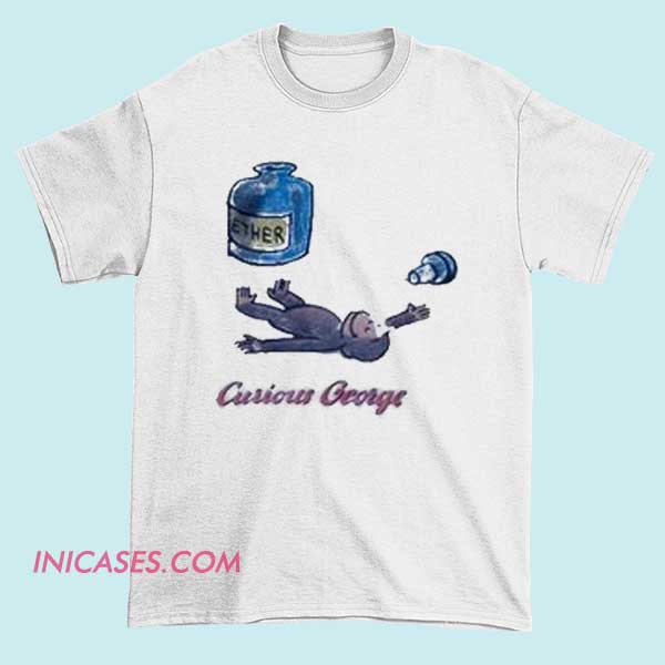 Vintage Curious George T Shirt A vintage-style T-shirt featuring an illustration or classic image of Curious George, the mischievous monkey character, with a nostalgic or retro design.