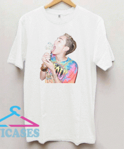 Miley Cyrus Licking Ice Cream T Shirt
