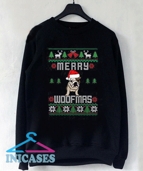 Bulldog Merry Woofmas Sweatshirt Men And Women