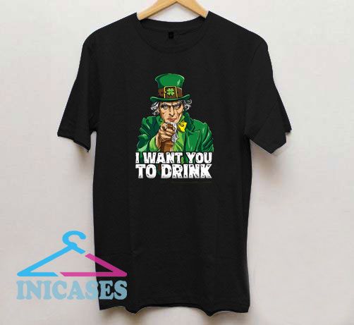Leprechaun Uncle Sam Funny St Patricks Day Drink T Shirt