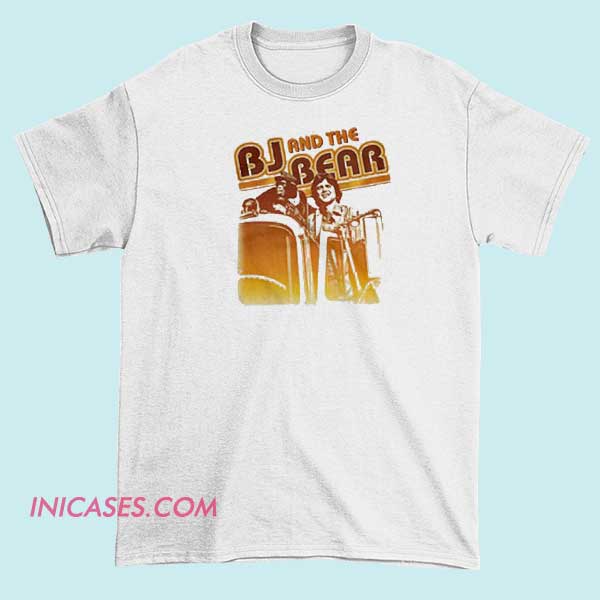 Bj And The Bear Graphic T Shirt A graphic T-shirt featuring the cartoon bear character BJ from the vintage TV show "BJ and the Bear," with colorful and nostalgic imagery.