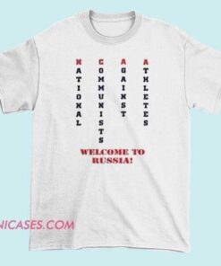 A T-shirt featuring Brian Bosworth's NCAA logo or graphic, showcasing his name or image associated with college football.