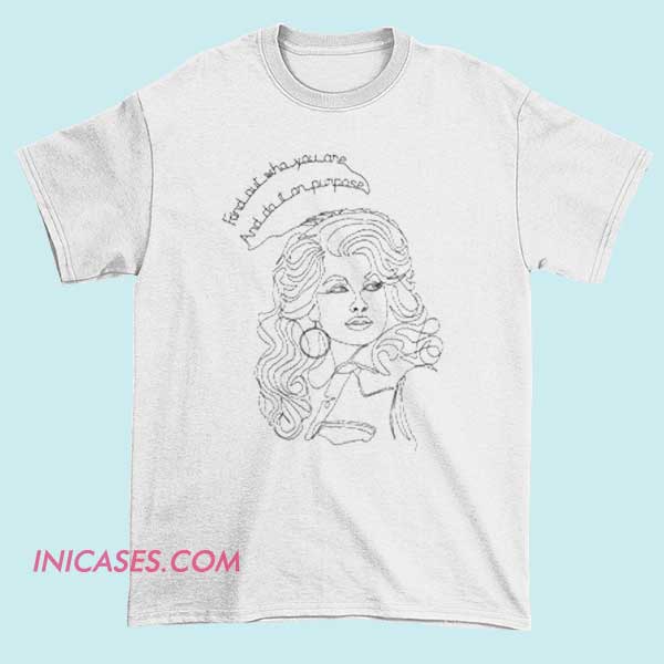 Dolly Parton Find Out Line Art T Shirt A T-shirt featuring line art of Dolly Parton with the phrase "Find Out" displayed, showcasing a simple, minimalist illustration of her iconic look.