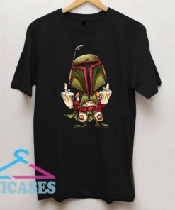 Boba Fett Helmet Middle Finger T Shirt