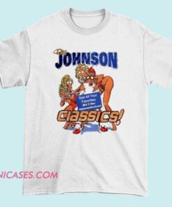 A T-shirt featuring the classic Big Johnson logo or graphic, representing the popular humorous and vintage-inspired brand.