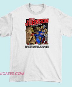 A T-shirt featuring the Big Johnson logo with the phrase 