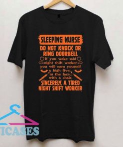 Sleeping Nurse Do Not Knock T Shirt