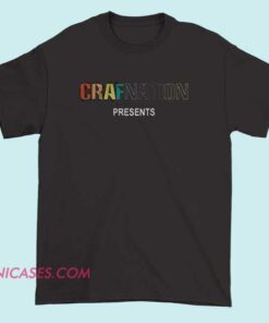 A stylish T-shirt featuring the CrafNation logo or design, showcasing creative or artistic elements related to crafting, DIY projects, or a community of crafters.