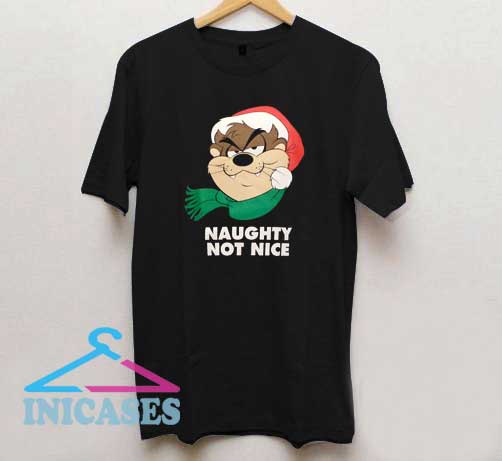 Naughty Not Nice Christmas Taz T Shirt