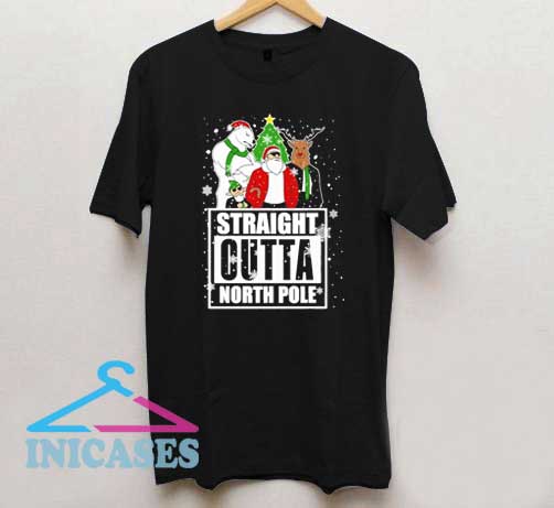 Straight Outta North Pole Christmas T Shirt
